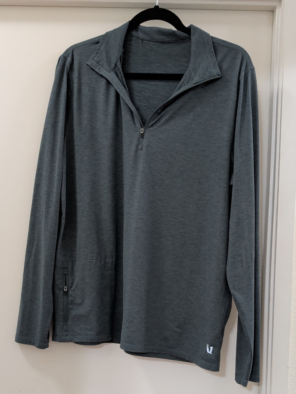 Vuori Ease Performance Half-Zip Blue EUC